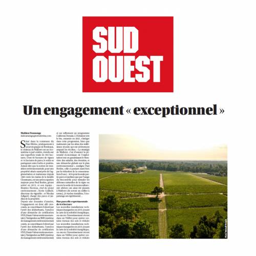 Article de presse Sud Ouest - 5 mars 2025 - Un engagement 