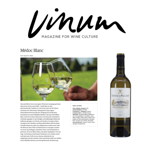 Château de Malleret - La Presse en parle : Médoc Blanc