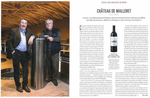 Article de presse Vigneron - Printemps 2018 - Château de Malleret