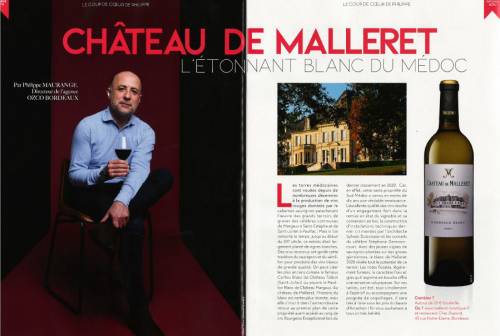 Article de presse Les Échos Judiciaires Girondins - 15 juillet 2022 - Château de Malleret, l'étonnant blanc du Médoc