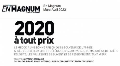Article de presse En Magnum - Bettane+desseauve - Mars / avril 2023 - 2020 à tout prix
