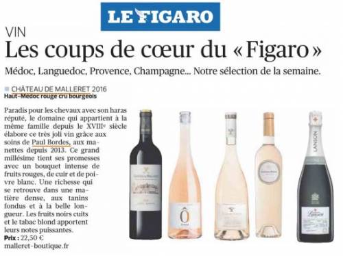Article de presse Le Figaro - 22 juillet 2023 - Les coups de cœur du Figaro