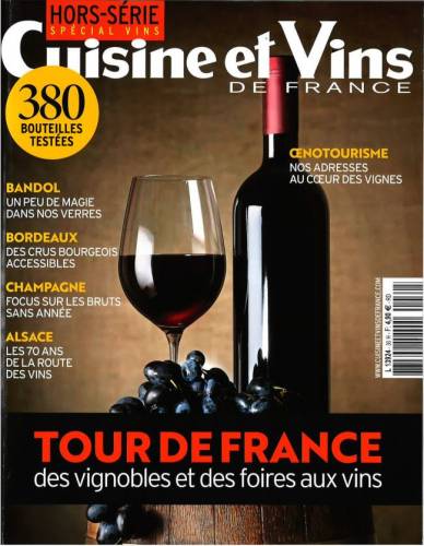 Article de presse Cuisine et Vins de France - Hors-série septembre 2023 - Autour du vin