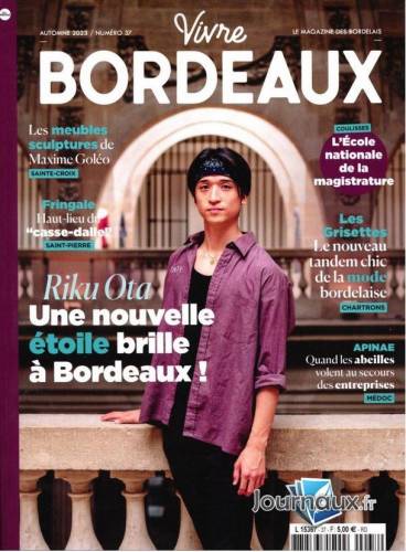 Article de presse Vivre Bordeaux - 21 septembre 2023 - Des oliviers & des vignes