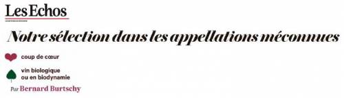 Article de presse Les Échos - 26 octobre 2023 - Spécial Vins