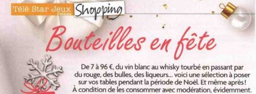 Article de presse Télé Star jeux cuisine - 2023-12-01 - Bouteilles en fête