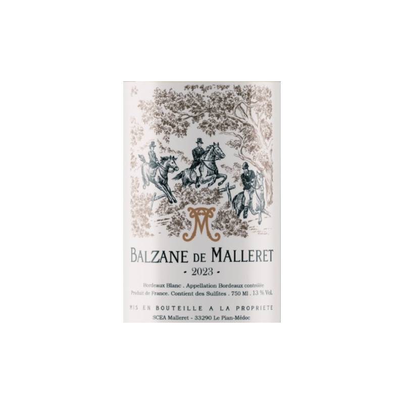vin Balzane de Malleret 2023 - bouteille 75 cl