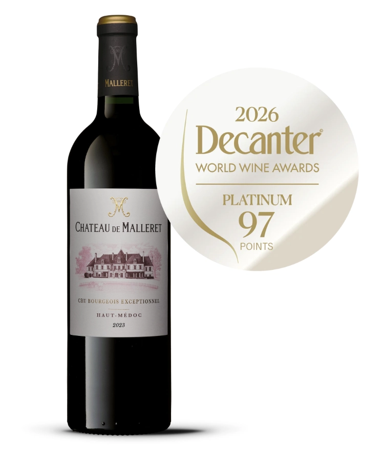grand vin Chateau de Malleret 2023 avec la note Decanter 2026 de 97